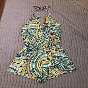 Tyche Backless Halter Romper - Multicolor - Size 4/6